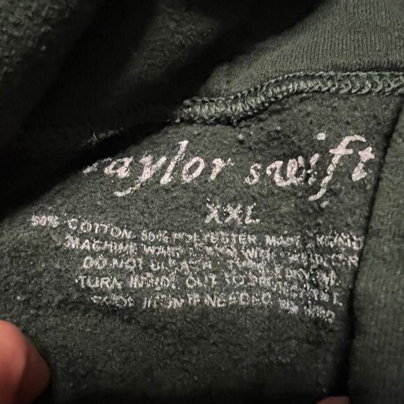 Taylor Swift Official Merch In the Trees Hoodie XXL Folklore Era Swifty Green - Picture 8 of 8